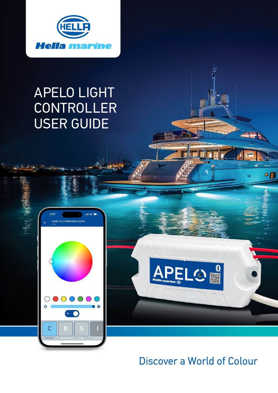 Titelseite Bedienungsanleitung Sonstiges Hella marine Apelo Light Controller User Guide 08 25