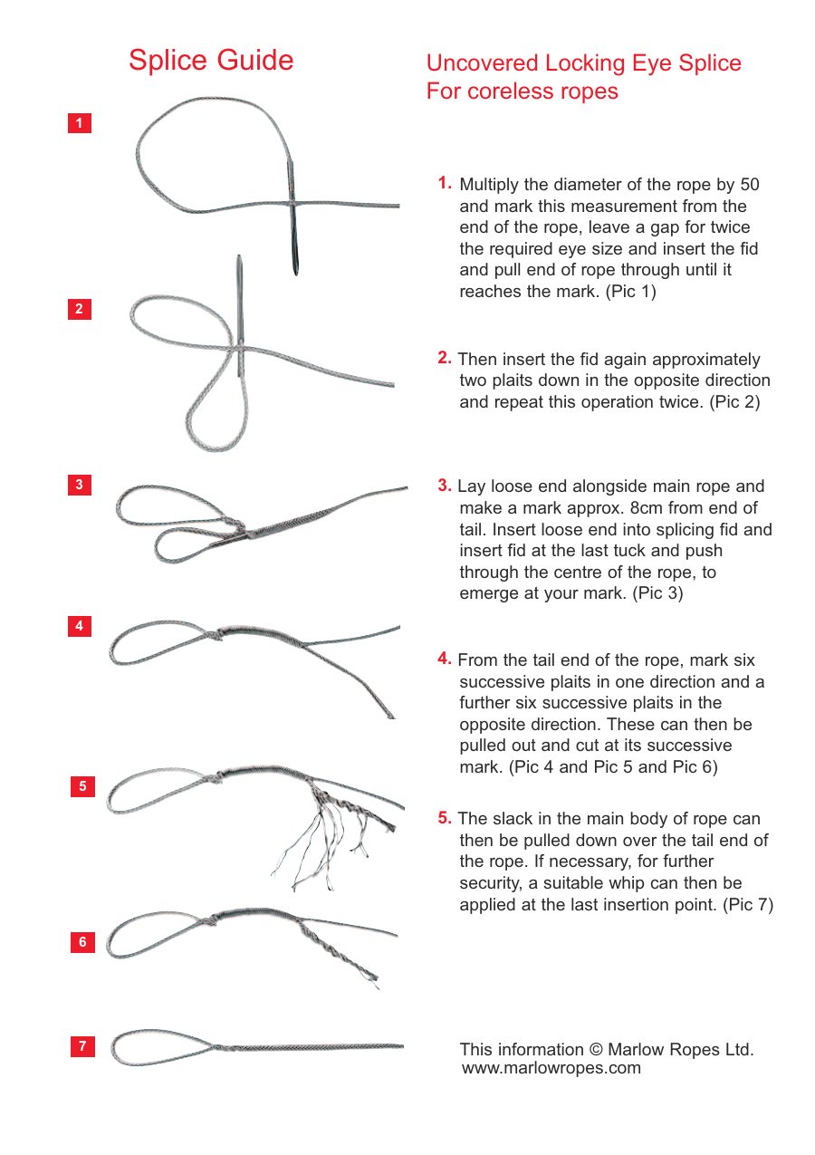 Titelseite Montageanleitung Splicing coreless ropes