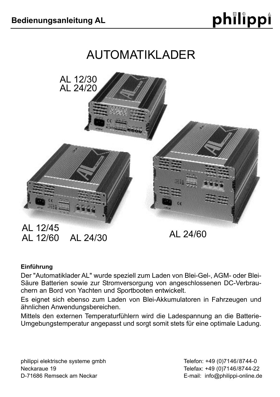 Titelseite Automatiklader Serie AL 12/30; 12/45; 12/60; AL 24/30; 24/60