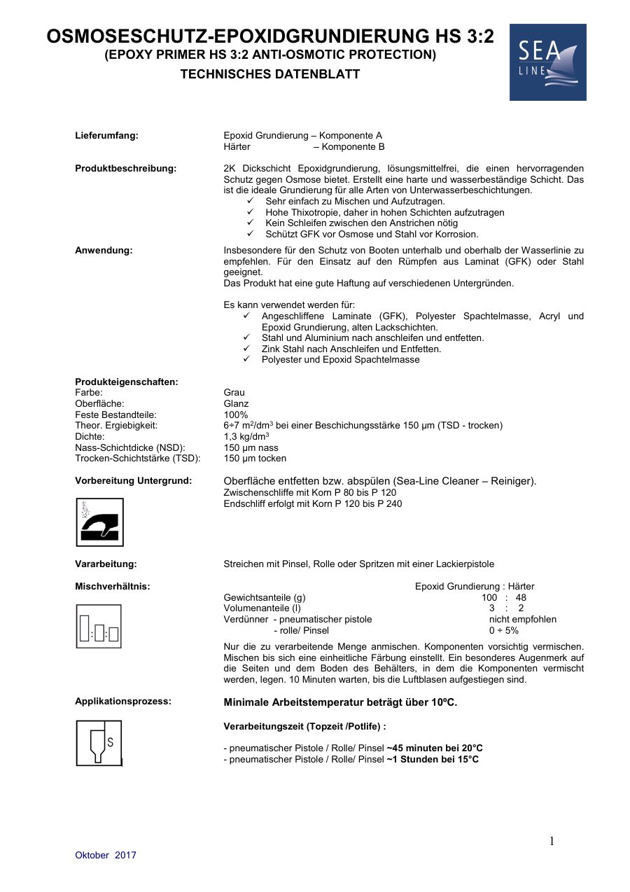 Titelseite Datenblatt Sea-Line TDS_Sea-Line_Epoxyprimer_HS_DE