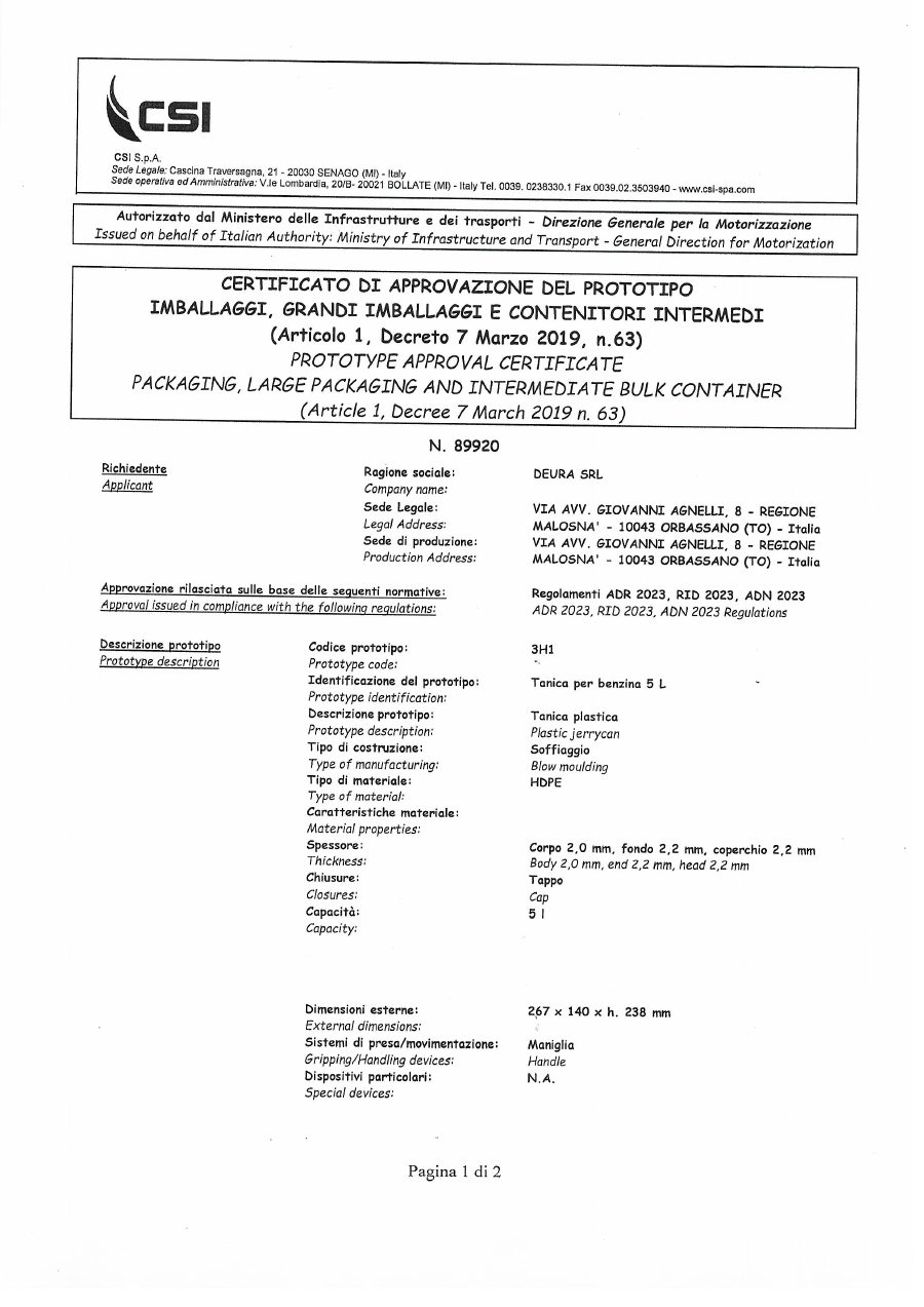Titelseite UN-Zulassung 02.4506