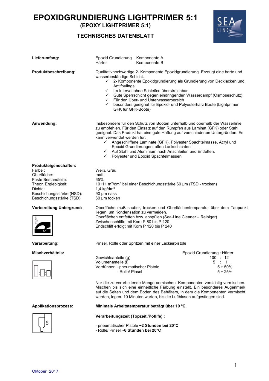 Titelseite Datenblatt EPOXIDGRUNDIERUNG LIGHTPRIMER 5:1