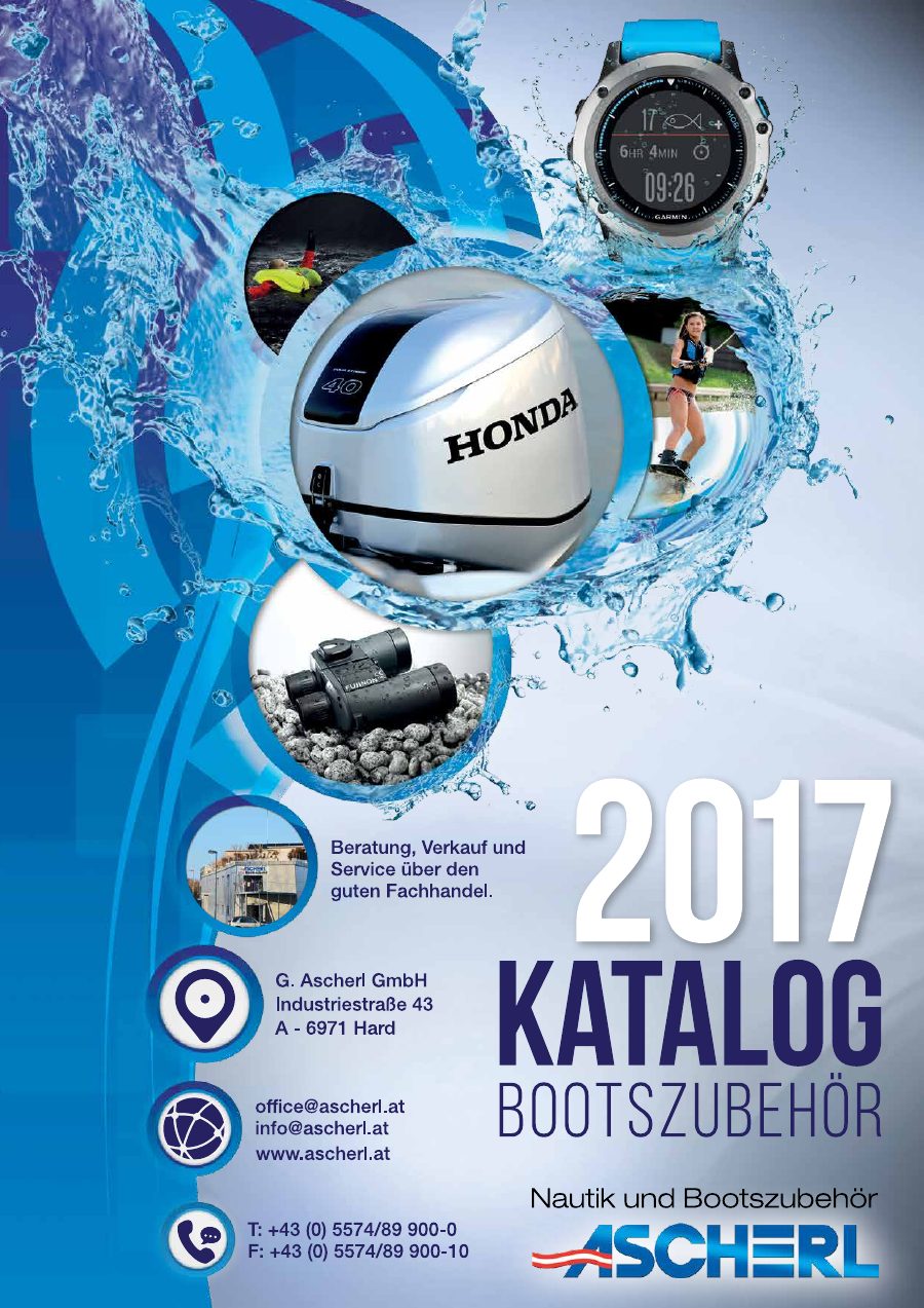 Titelseite Ascherl Katalog Bootszubehör 2017