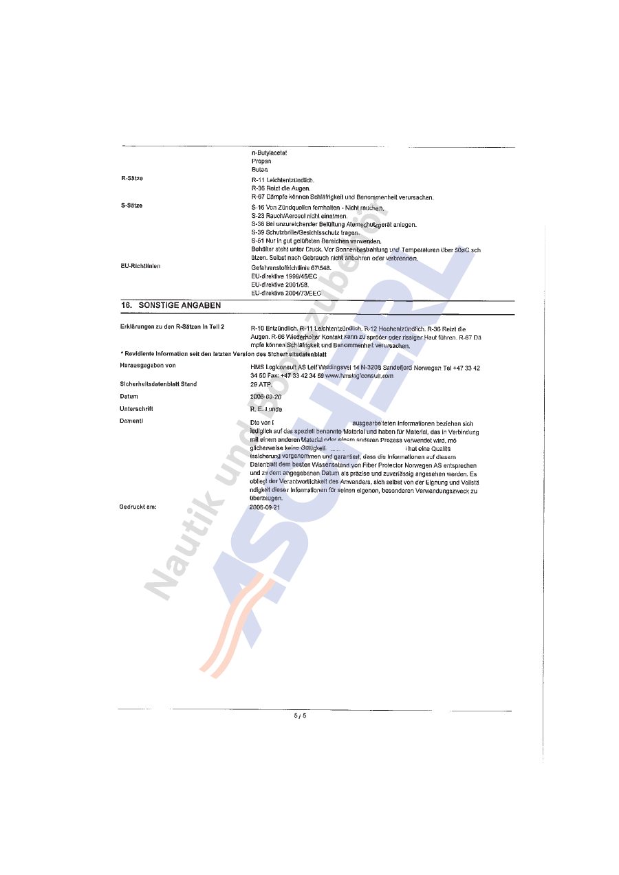 Titelseite Sicherheitsdatenblatt ATN 09-IMPRAEGS
