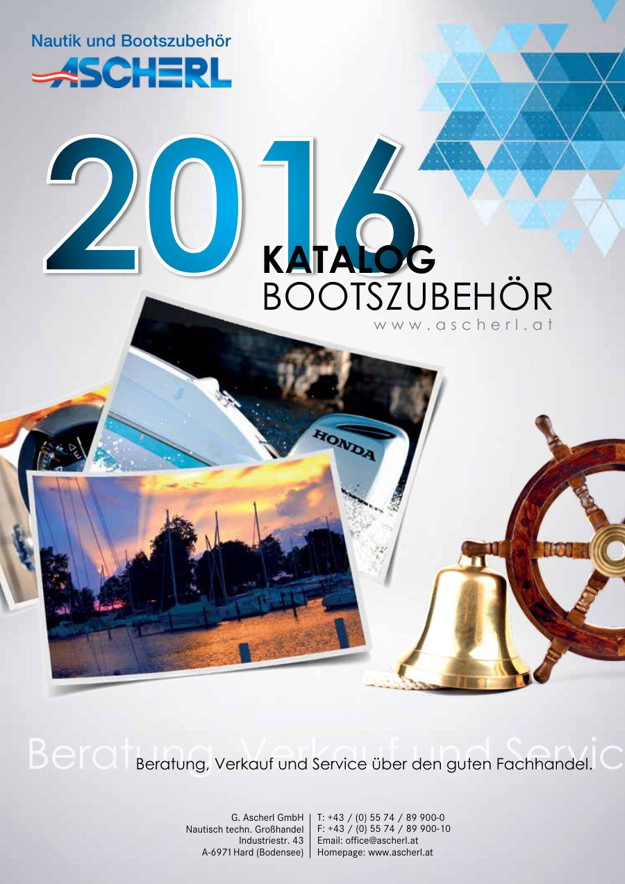 Titelseite Ascherl Katalog Bootszubehör 2016