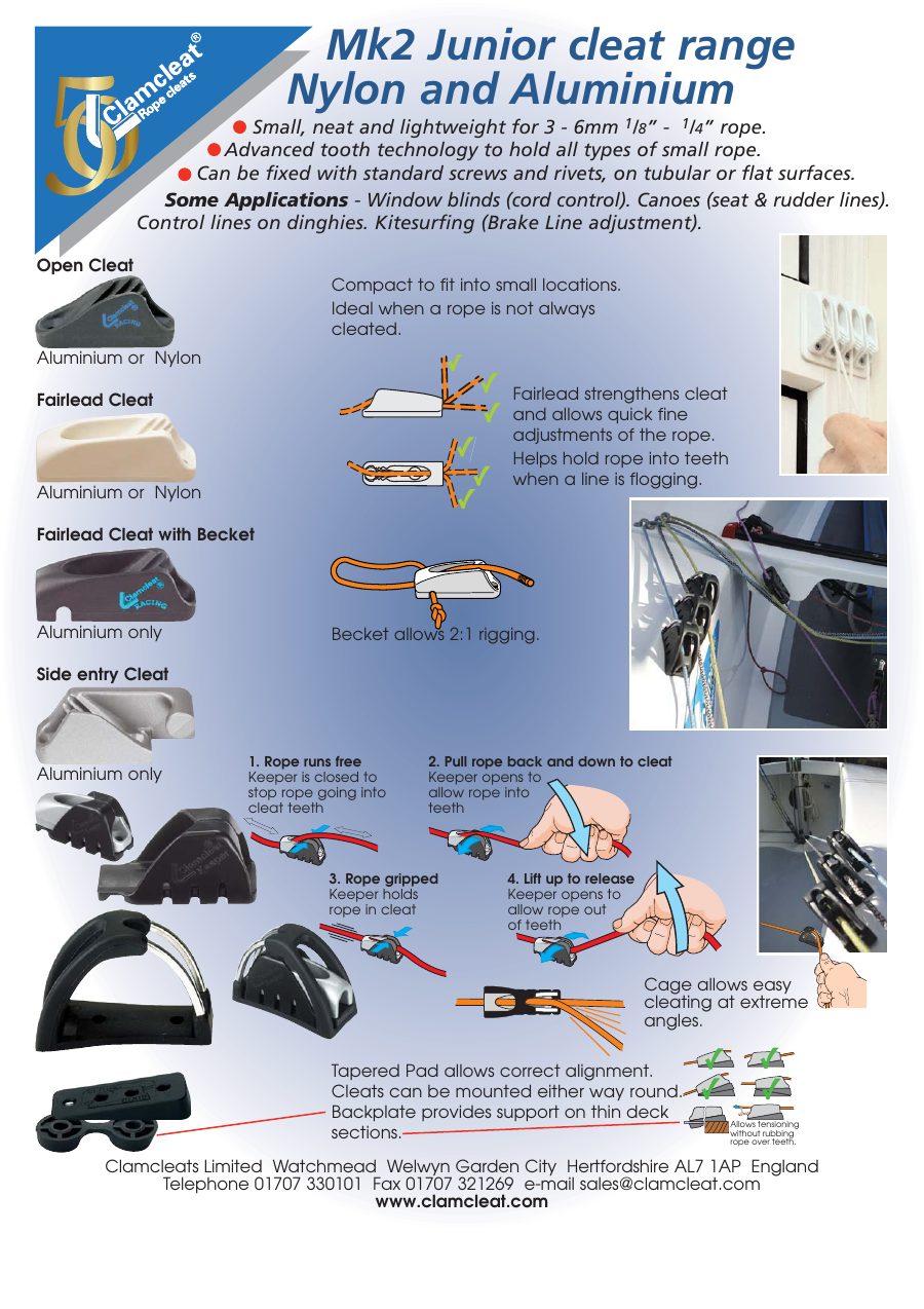 Titelseite Montageanleitung Mk2 Junior cleat range
