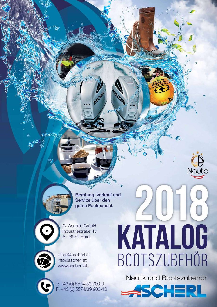 Titelseite Ascherl Katalog Bootszubehör 2018