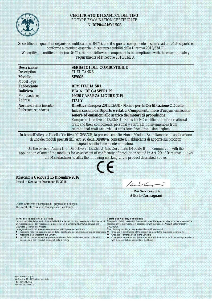 Titelseite CE-Konformitätserklärung SE9023