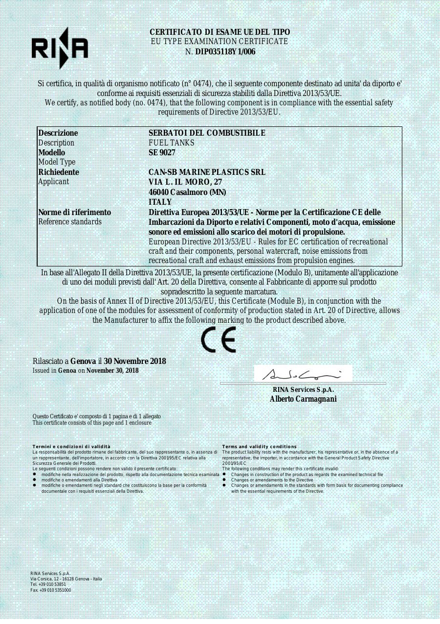 Titelseite CE-Konformitätserklärung SE9027